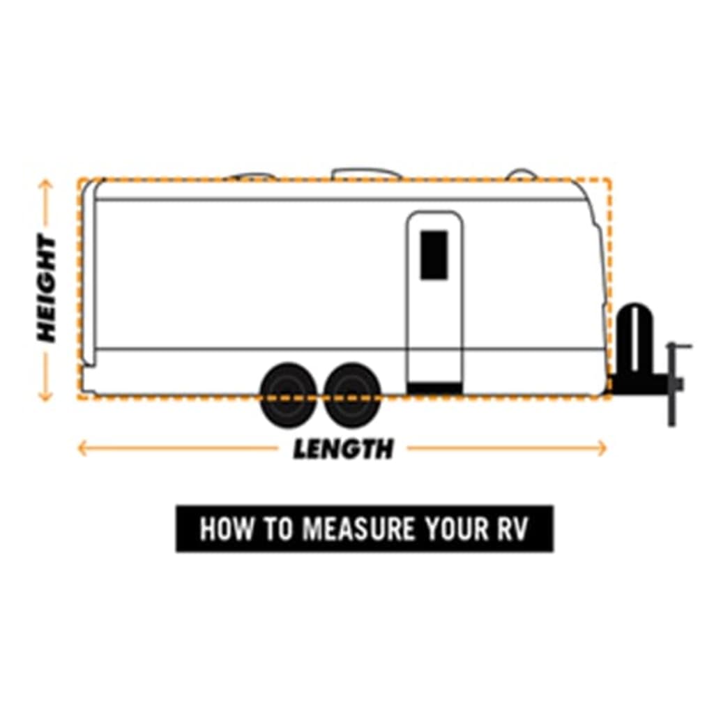 vidaXL RV Cover Caravan Top Cover Breathable Motorhome Protective Cover Gray-4