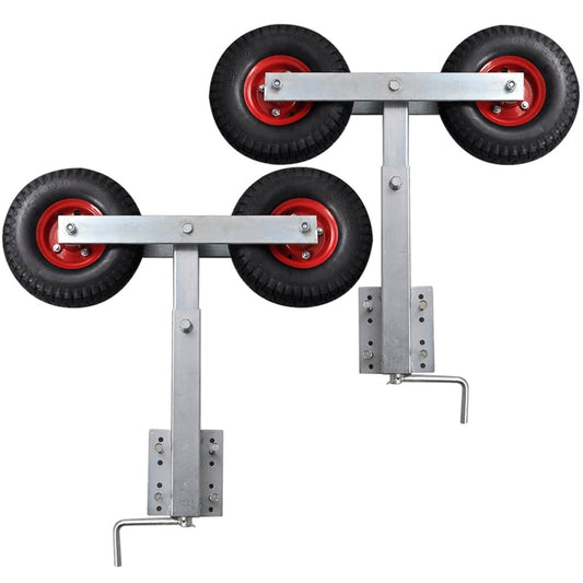 vidaXL Boat Trailer Double Wheel Bow Support Set of 2 23.2"-33.1"-0