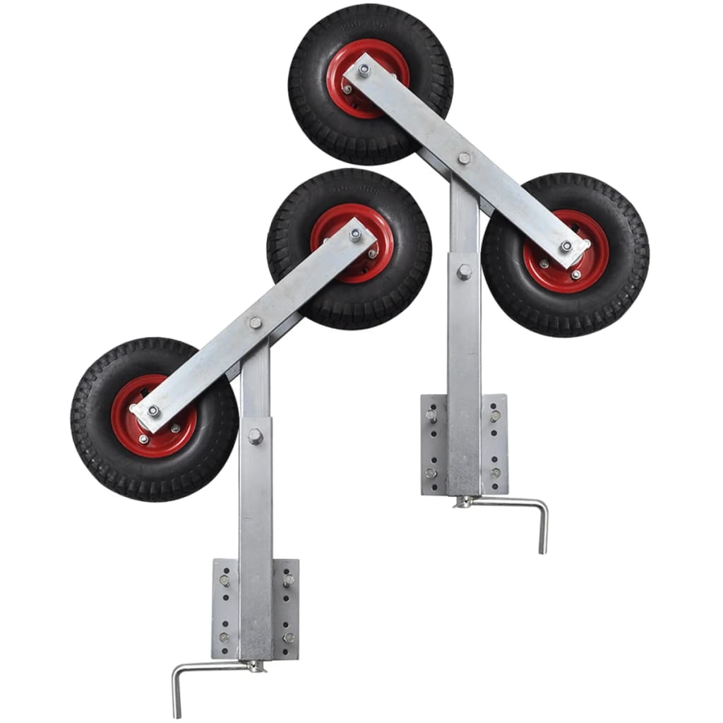 vidaXL Boat Trailer Double Wheel Bow Support Set of 2 23.2"-33.1"-4