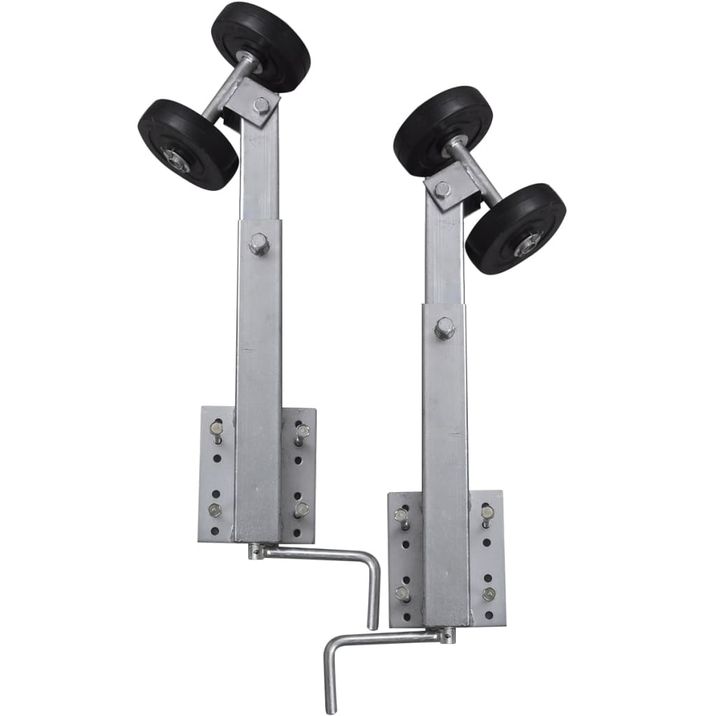 vidaXL Boat Trailer Double Roller Bow Support Set of 2 23.2"-33.1"-0