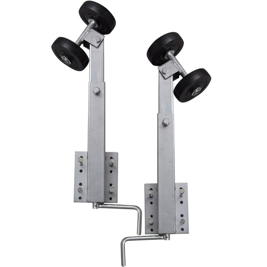 vidaXL Boat Trailer Double Roller Bow Support Set of 2 23.2"-33.1"-0