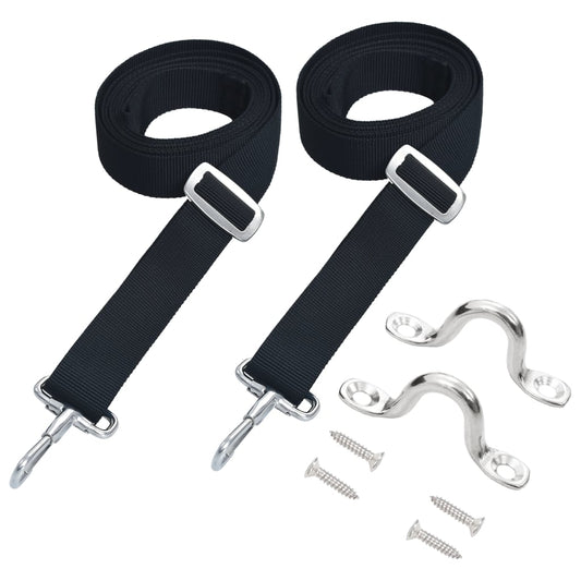vidaXL Bimini Top Straps 2 pcs Fabric and Stainless Steel-0